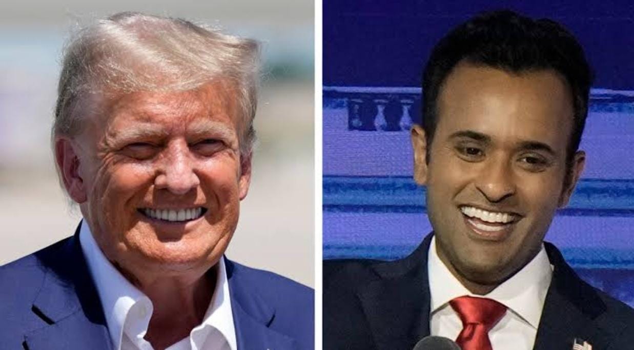 US Presidential elections 2024 : Donald Trump and Vivek Ramaswamy